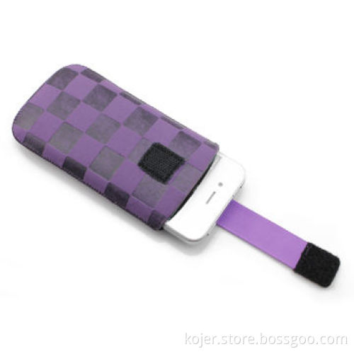 Mobile Phone Cases with Hook-and-loop Closure, Suitable for iPhone 4, Made of Velvet Material